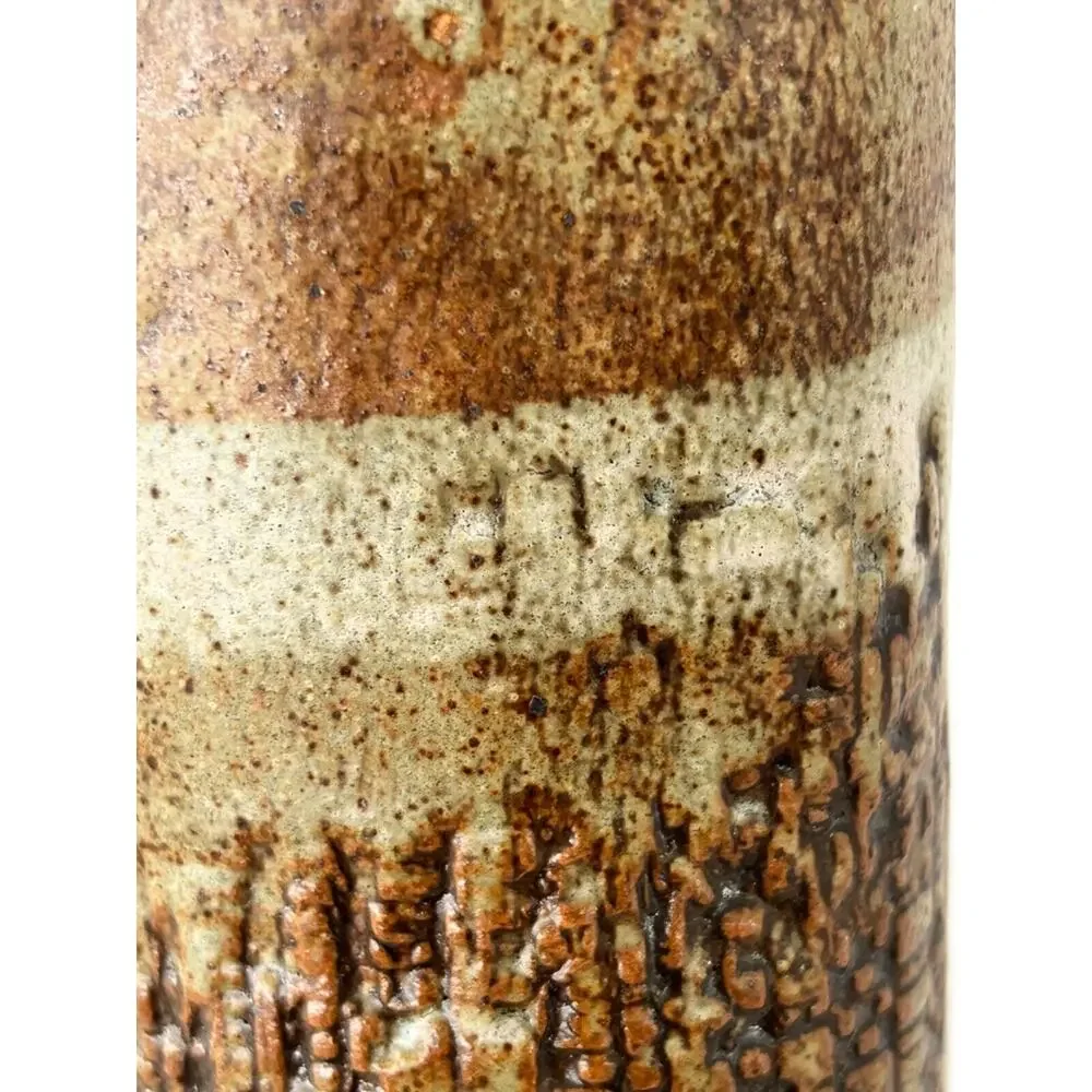 Thomas Reece Signed Art Pottery Stoneware Vase 12 1/2
